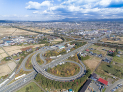 NEXCO東日本・盛岡IC（岩手県盛岡市）　ラジコン空撮/仙台市 写真スタジオのロイヤル撮影の一例